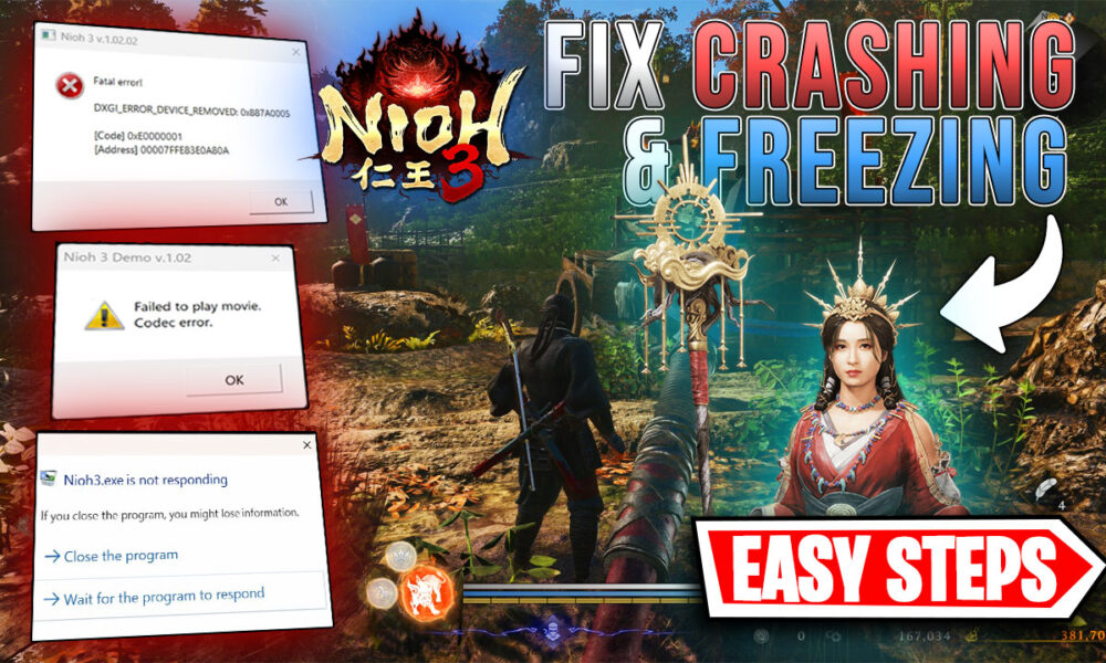 Nioh 3 – Fix Crashing, Black Screen, DX12 & Startup Issues on ANY PC🔧
