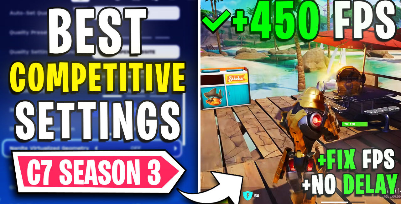 The BEST Competitive Settings in Fortnite Season 3! (FPS Boost & Zero Delay)