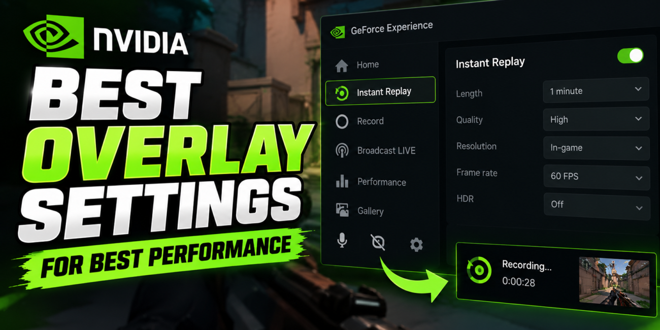 BEST NVIDIA Overlay Settings for Recording & MAX Gaming Performance 📈